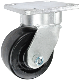 4" x 2" Black Phenolic Wheel Kingpinless Swivel Caster - 800 Lbs Capacity Heavy Duty