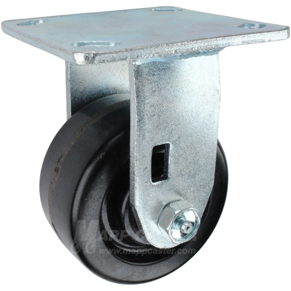 4" x 2" Phenolic Wheel KPL Rigid caster - 800 Lbs Capacity SIDE VIEW