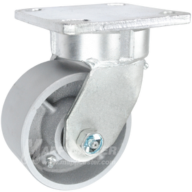 4" x 2" Cast Iron Wheel Kingpinless Swivel Caster - 900 Lbs Capacity Heavy Duty