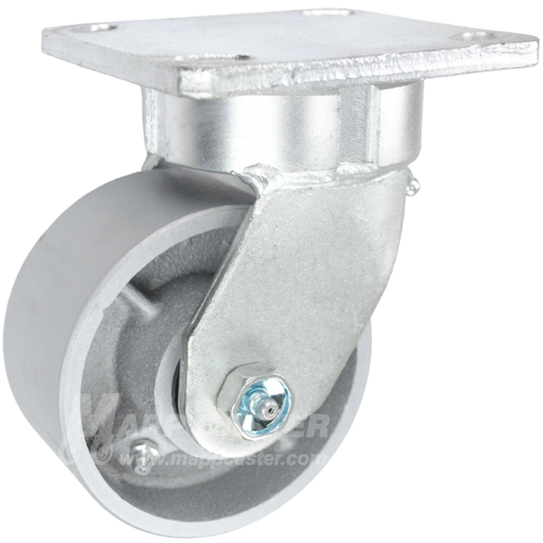 4" x 2" Cast Iron Wheel Kingpinless Swivel Caster - 900 Lbs Capacity Heavy Duty
