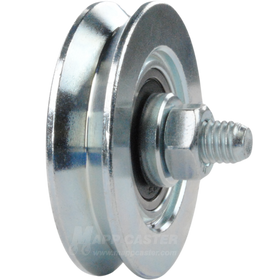 50mm x 12mm (1.97" x .47") Steel V-Groove Wheel - 154 Lbs Capacity Part # H300V-50