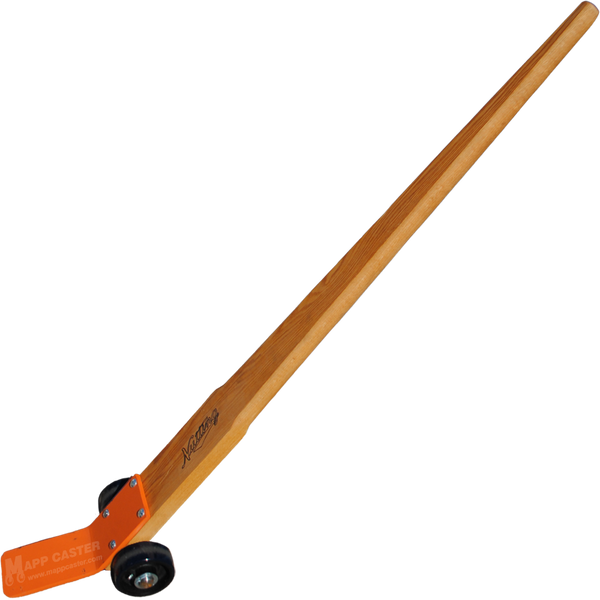 5 Foot long Pry Bar with 5" x 2" Floor Protective Polyurethane on Iron Wheels - Part # CPRYBAR5-P-Long