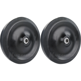Black soft thermoplastic rubber 5 Inch Loading Wheel designed for existing the ambulance 
