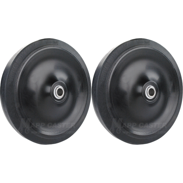 Black soft thermoplastic rubber 5 Inch Loading Wheel designed for existing the ambulance 