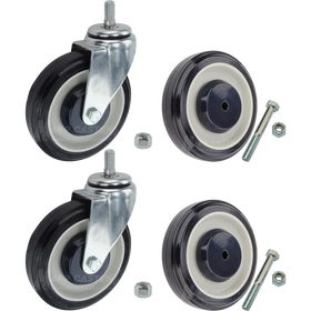 5" Shopping Cart Caster with Wheels Kit Floor Protective