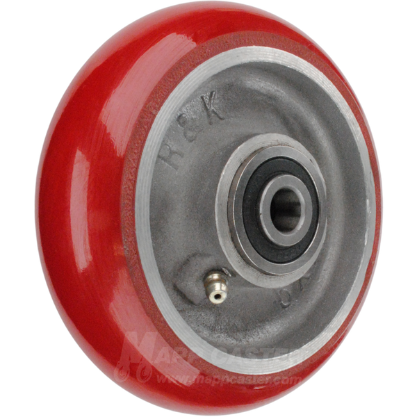 5" x 1-1/2" Poly on Aluminum Core Wheel w/ Ball Bearings - 525 Lbs CapacityvPart # J5X1-1/2AC