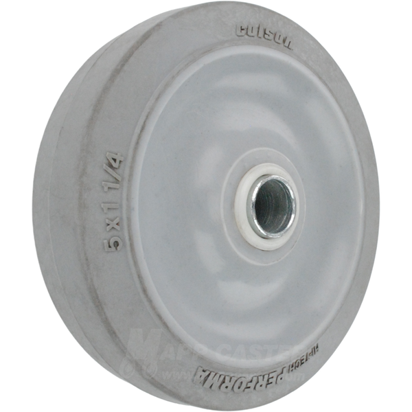 5" x 1-1/4" Grey Thermoplastic Rubber (TPR) Wheel - 325 Lbs Capacity Part # GCL50793A