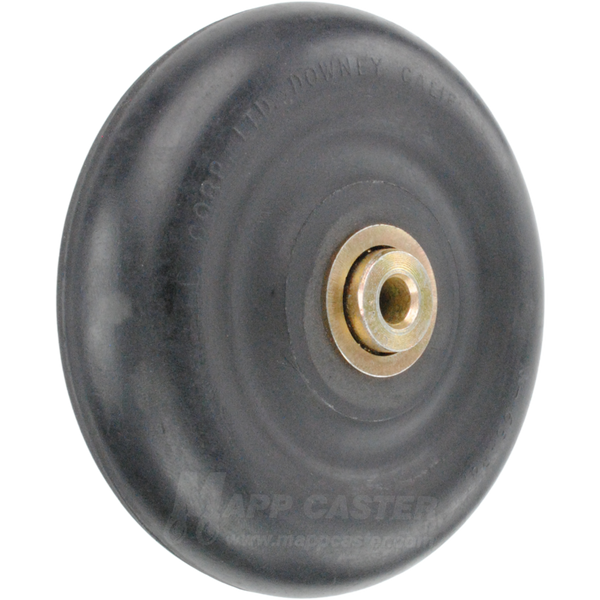 5" x 1-1/4" Neoprene Rubber Round Tread Wheel w/ Ball Bearings - 200 Lbs Capacity Part # 465XEZNRD