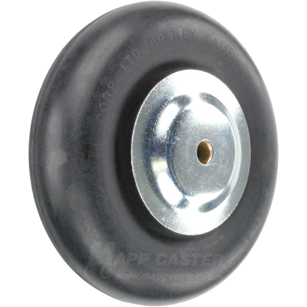 5" x 1-1/4" Neoprene Rubber Round Tread Wheel w/ Ball Bearings - 200 Lbs Capacity Part # 465XEZNRD