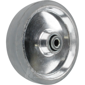 5" x 1-1/4" Rubber on Aluminum Core Wheel w/ Ball Bearings - 275 Lbs Capacity Part # QRAL5G3