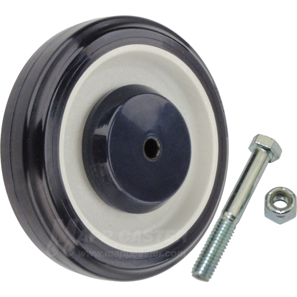 5 Inch Shopping Cart Wheel with Axle & Nut