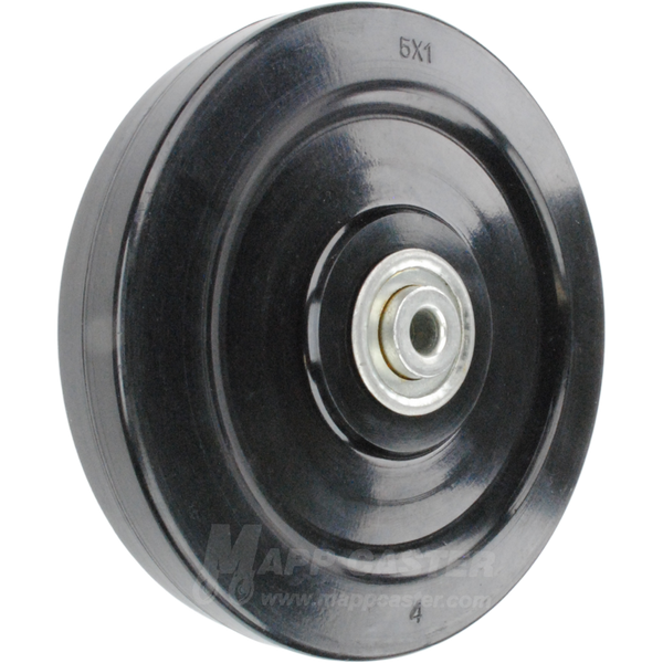 5" x 1" Hard Rubber Wheel w/ Ball Bearings - 170 Lbs Capacity Part # QHRB5D2