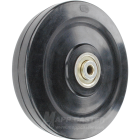 5" x 1" Soft Rubber Wheel w/ Ball Bearings - 150 Lbs Capacity Part # QSRB5D2
