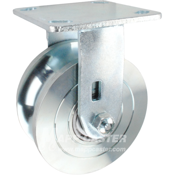 146PMUG520R 5" x 2-5/16" Forged U-Groove Wheel Rigid Caster - 1250 Lbs Capacity