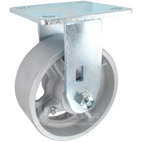 5" x 2" Cast Iron Wheel Rigid Caster - 1,200 Lbs Capacity Part # 146CIRB520R 