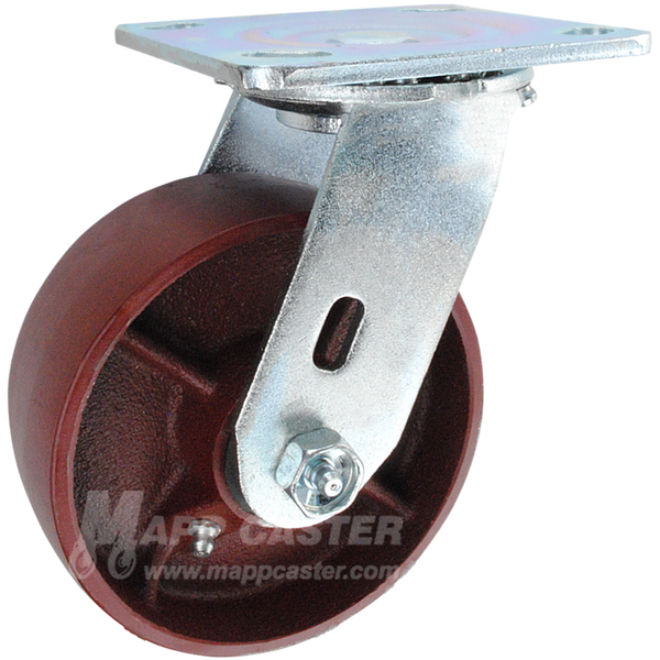 5" x 2" Ductile Steel Wheel Swivel Caster - 1250 Lbs Capacity 146DUCT520S