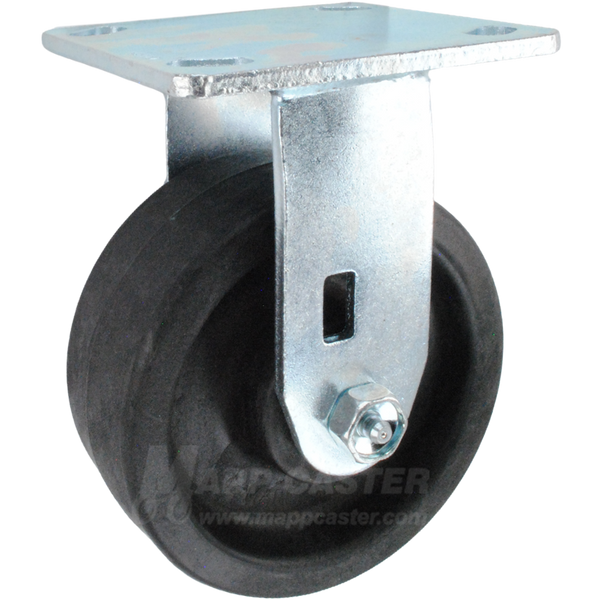 5" x 2" High Temp Nylon Wheel Rigid Caster - 1,000 Lbs Capacity