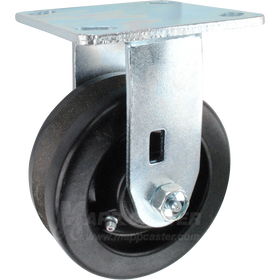 5" x 2" Phenolic V-Groove Wheel Kingpinless Rigid Caster - 750 Lbs Capacity Heavy Duty