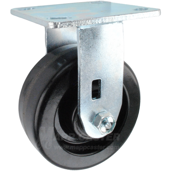 5" x 2" Phenolic Wheel Kingpinless Rigid Caster - 1,000 Lbs Capacity Heavy Duty