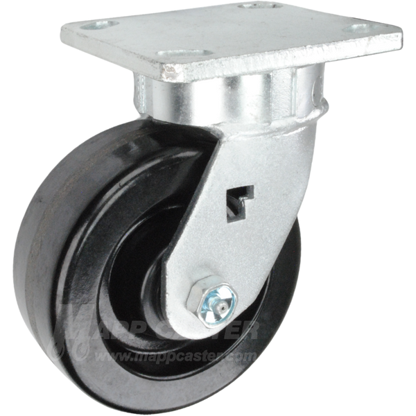 5" x 2" Phenolic Wheel Kingpinless Swivel Caster - 1,000 Lbs Capacity Heavy Duty