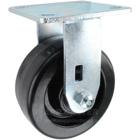 5" x 2" Phenolic Wheel Rigid Caster - 1,000 Lbs Capacity