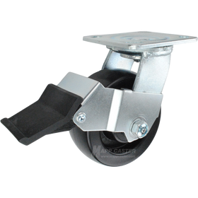 5" x 2" Polyolefin Wheel Swivel Caster with Face Contact Brake - 500 Lbs Capacity Part # 146PO520FCB