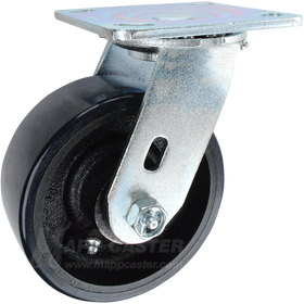 5" x 2" Polyurethane on Iron Wheel Swivel Caster - 1,250 Lbs Capacity 146UIRB520S