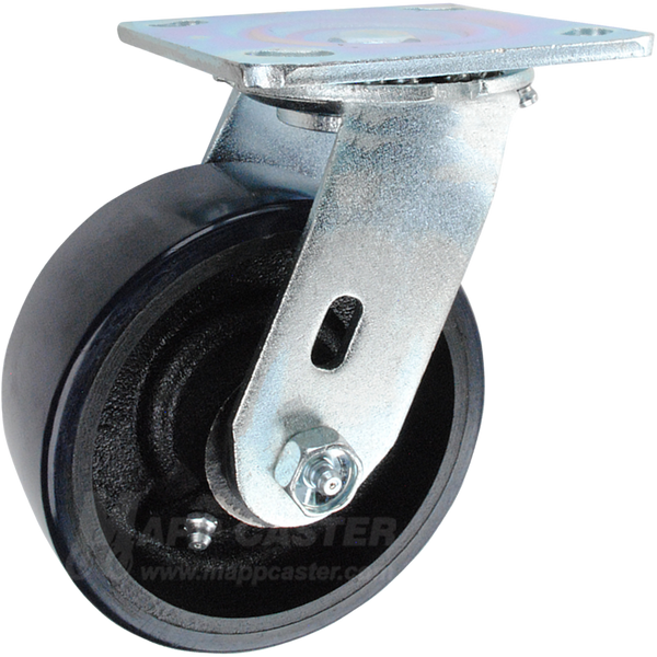 5" x 2" Polyurethane on Iron Wheel Swivel Caster - 1,250 Lbs Capacity 146UIRB520S