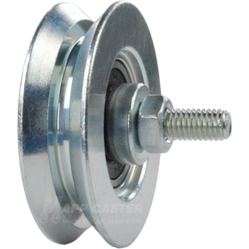 60mm x 17mm (2.36" x .67") Solid Steel V-Groove Wheel w/ Ball Bearings Part # H306Y-60
