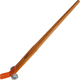 6 Foot long Pry Bar with 5" x 2" Cast Iron Wheels - Part # CPRYBAR6-S-Long