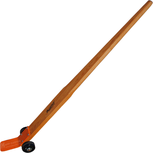 6 Foot long Pry Bar with 5" x 2" Floor Protective Polyurethane on Iron Wheels - Part # CPRYBAR6-P-Long