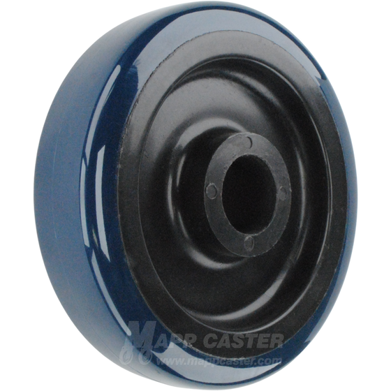 4 X 1-1/2" Polyurethane On Steel Caster Wheels With Roller Bearing - Includes Free 1/2" Bushing