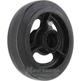 6" x 1-1/2" Rubber on Iron Wheel - 450 Lbs Capacity Part # QRCI6KO
