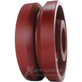 6" x 2-1/2" Ductile Steel V-Groove Wheel - 3,500 Lbs Capacity Part # LVG625