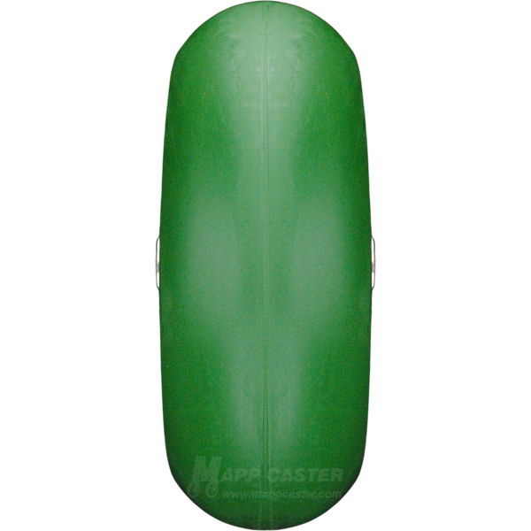 6" x 2" crowned tread GC Max Green & Silver Polyurethane on Aluminum Core Wheel, heavy duty precision ball bearings, NSF Certified