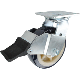 6" x 2" Patriot Polyurethane on Polyolefin Core Wheel Swivel Caster with Face Contact Brake - 1,000 Lbs Capacity Part # 146PRX620SFCB