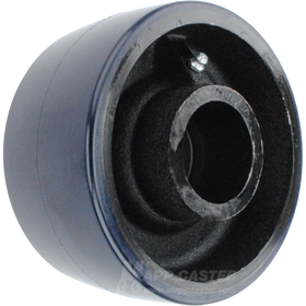 6" x 3" Dark Blue Poly on Iron Wheel - 2,200 Lbs Capacity Part # QPCI6RO