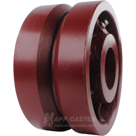 6" x 3" Ductile Steel V-Groove Wheel - 5,000 Lbs Capacity Part # LDVG630S