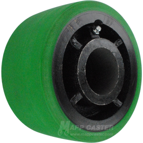6" x 3" Green Heavy Duty Polyurethane on Iron Wheel - 3,000 Lbs Capacity Part # LEX630