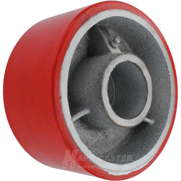 6" x 3" Red Poly on Iron Wheel - 6,000 Lbs Capacity Part # LPU60LV85