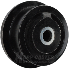 4" x 1-7/16" Flanged Ductile Steel Wheel - 1,800 Lbs Capacity