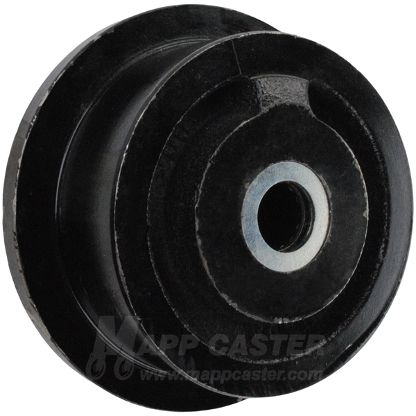 4" x 1-7/16" Flanged Ductile Steel Wheel - 1,800 Lbs Capacity