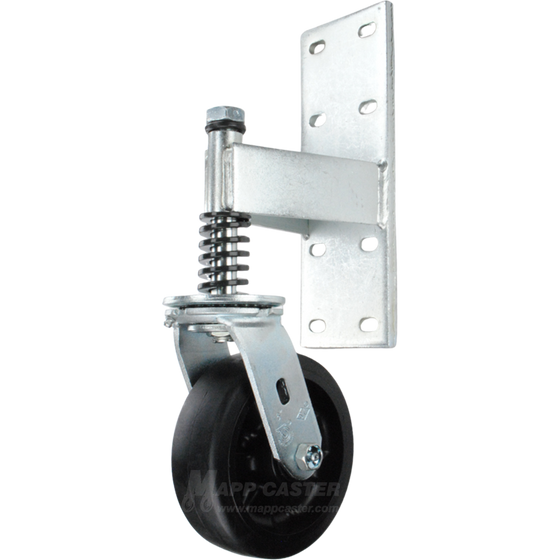 heavy rubber gear Heavy Duty Spring Loaded Gate Caster with TPR Rubber Wheel - 500# Cap