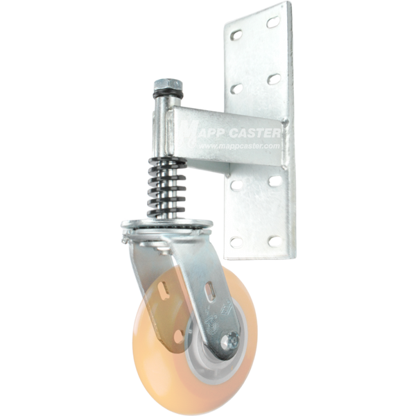 Heavy Duty Spring Loaded Gate Caster Bracket (Bracket Only - No Wheel) - 500 lbs. capcity
