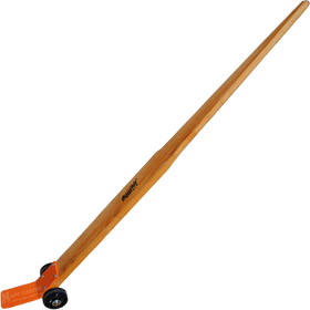 7 Foot long Pry Bar with 5" x 2" Floor Protective Polyurethane on Iron Wheels - Part # CPRYBAR7-P-Long