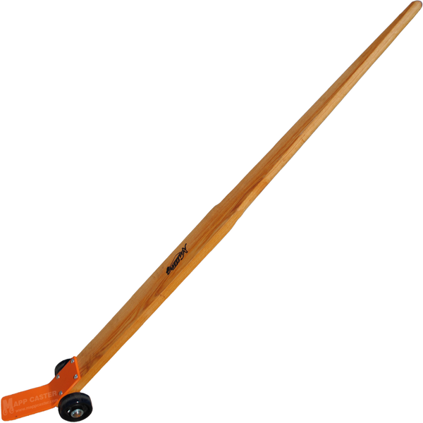 7 Foot long Pry Bar with 5" x 2" Floor Protective Polyurethane on Iron Wheels - Part # CPRYBAR7-P-Long