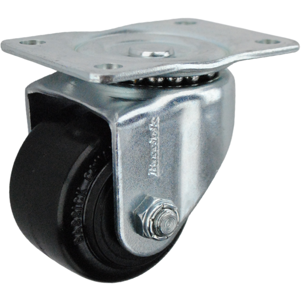 2-3/8" x 1-5/8" Phenolic Wheel Swivel Caster, 2-1/2" x 3-5/8" Top Plate - 600 lbs Capacity