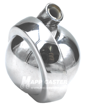 2" Carpet Wheel Metal Ball Caster with Bright Chrome Finish - Select Mounting Stem (Made in USA)