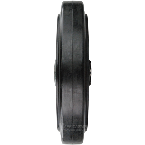 8" x 1-5/8" Rubber on Aluminun Hand Truck & General Industrial Wheel with 2" Centered Hub front view heavy duty