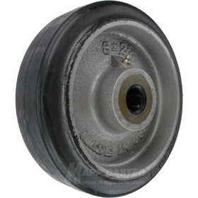 8" x 2-1/2" H90 Rubber on Iron Wheel w/ Roller Bearings - 675 Lbs Capacity Part # F047150-B